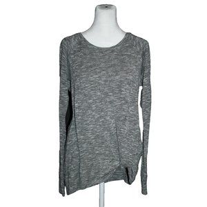 Juicy Couture Sweater Women Large Heathered Gray Pullover Lightweight